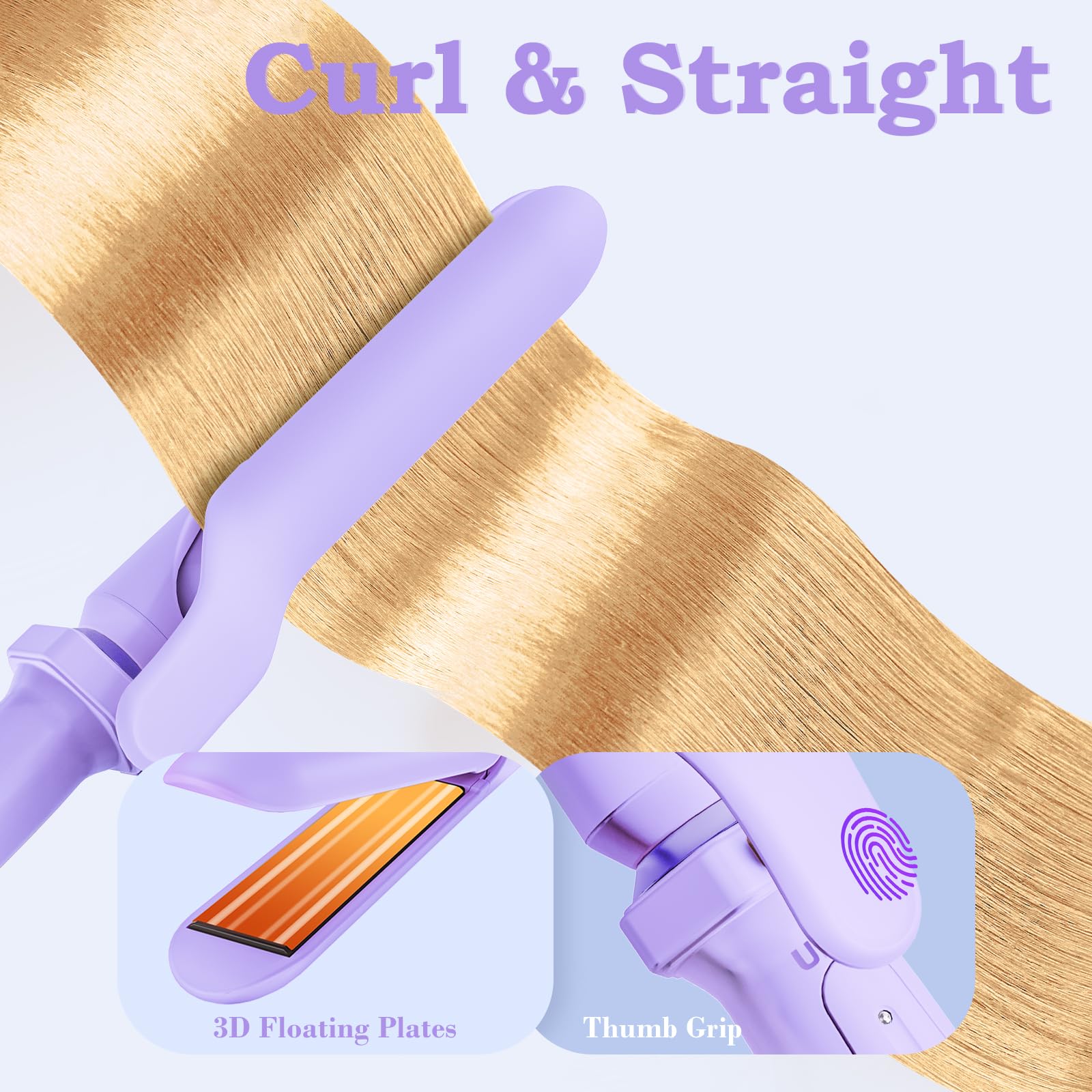 Ufree 5in1 curl barrel 1.5 inch with clip for voluminous curls