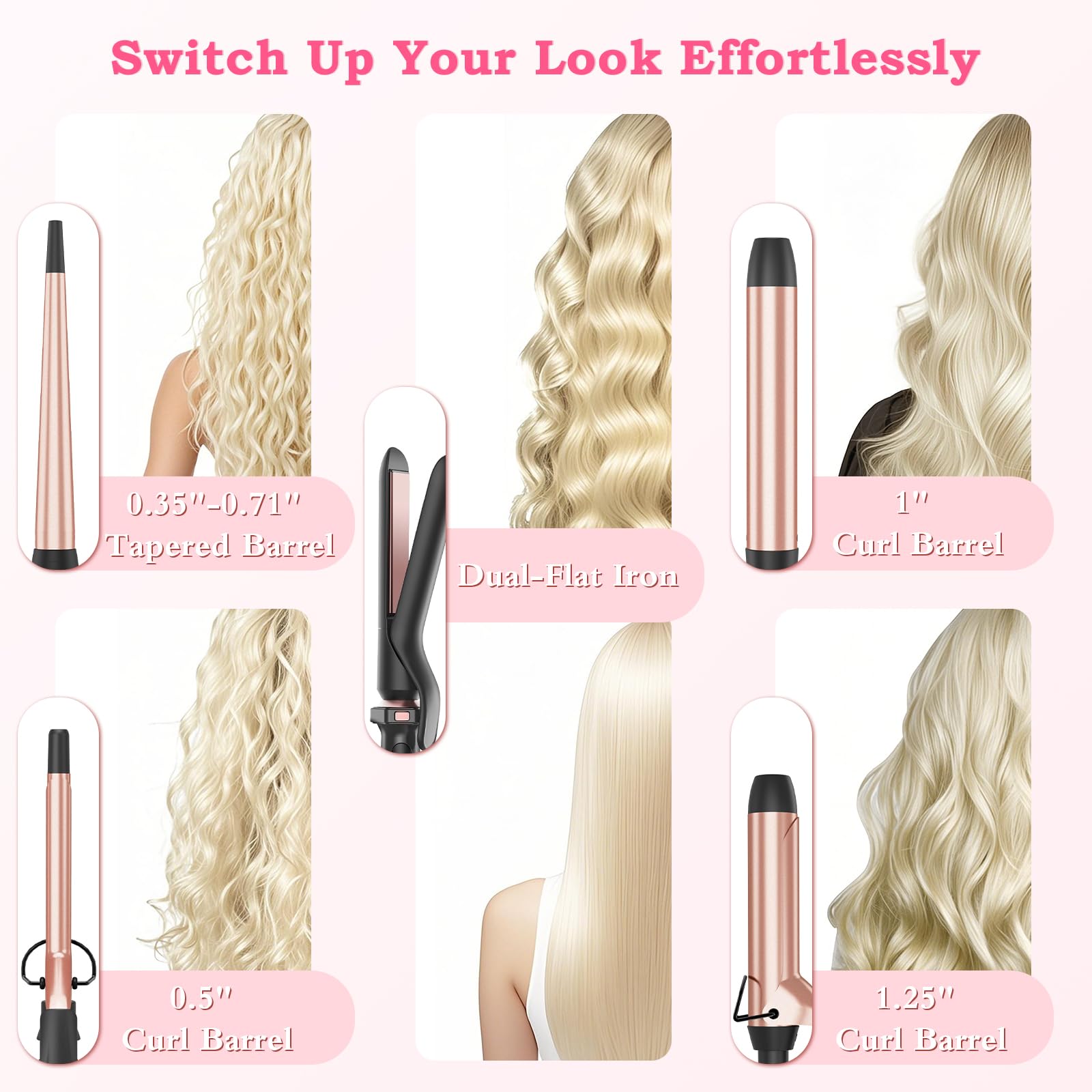 Ufree 0.5 inch barrel with clip enables quick, secure curls for busy mornings
