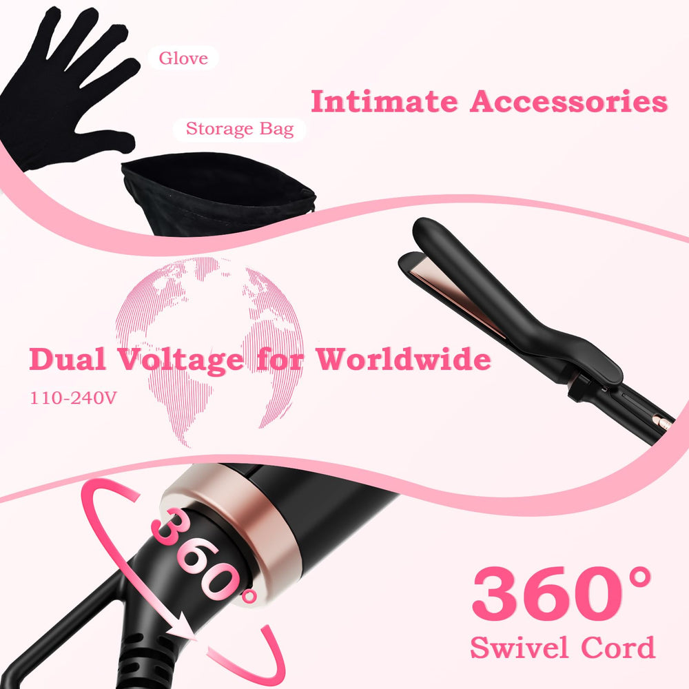 Ufree straightener head for seamless straight styles between curls