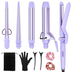 Ufree 5in1 curling iron with tapered 0.35-0.71 inch barrel for versatile curls