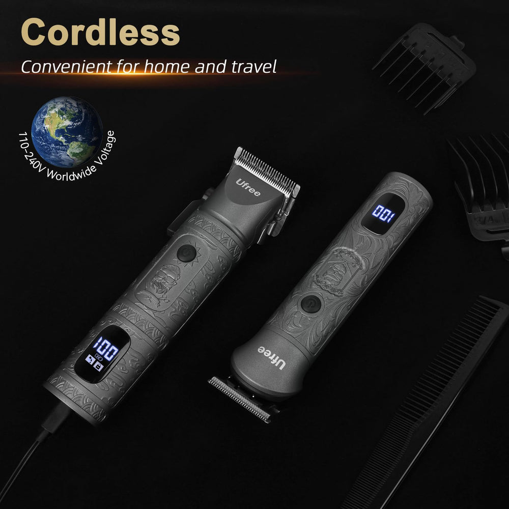 Ufree Adjustable guide combs close-up showing 1-22mm range