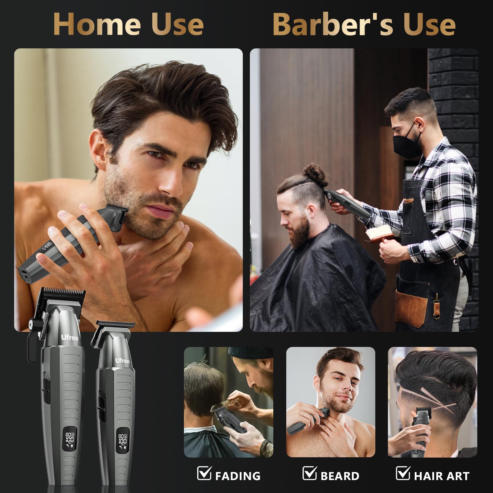 Ufree barber cape and accessories for professional results at home