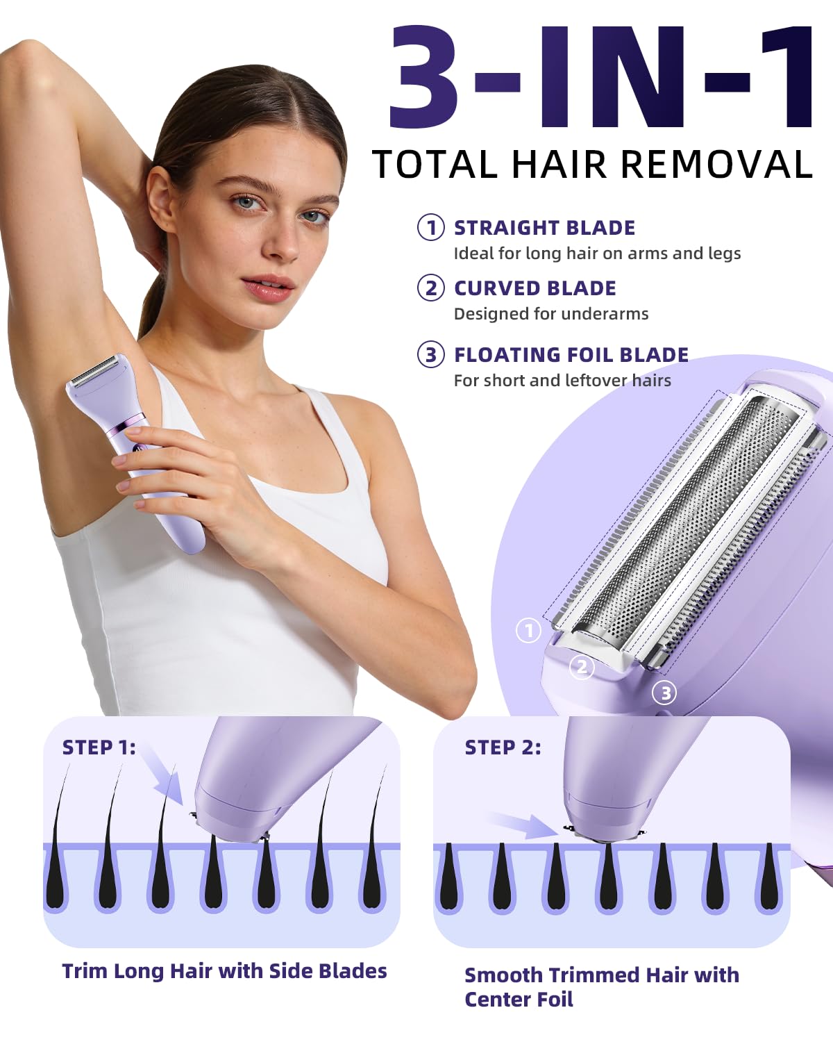 Ufree Bikini Trimmer compact and lightweight ABS body for travel