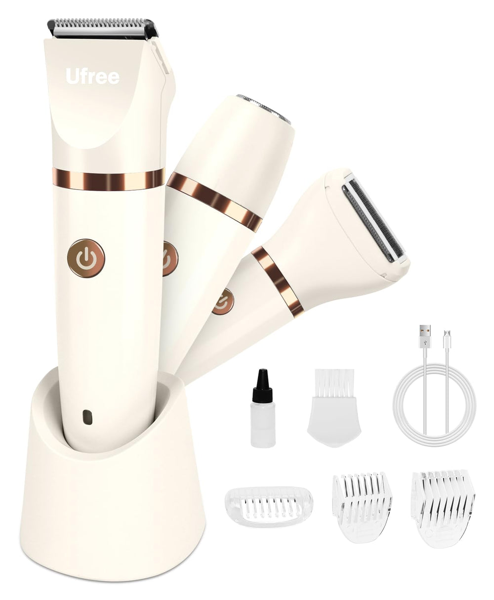 Ufree bikini trimmer in the box set, a complete grooming kit for versatile use.