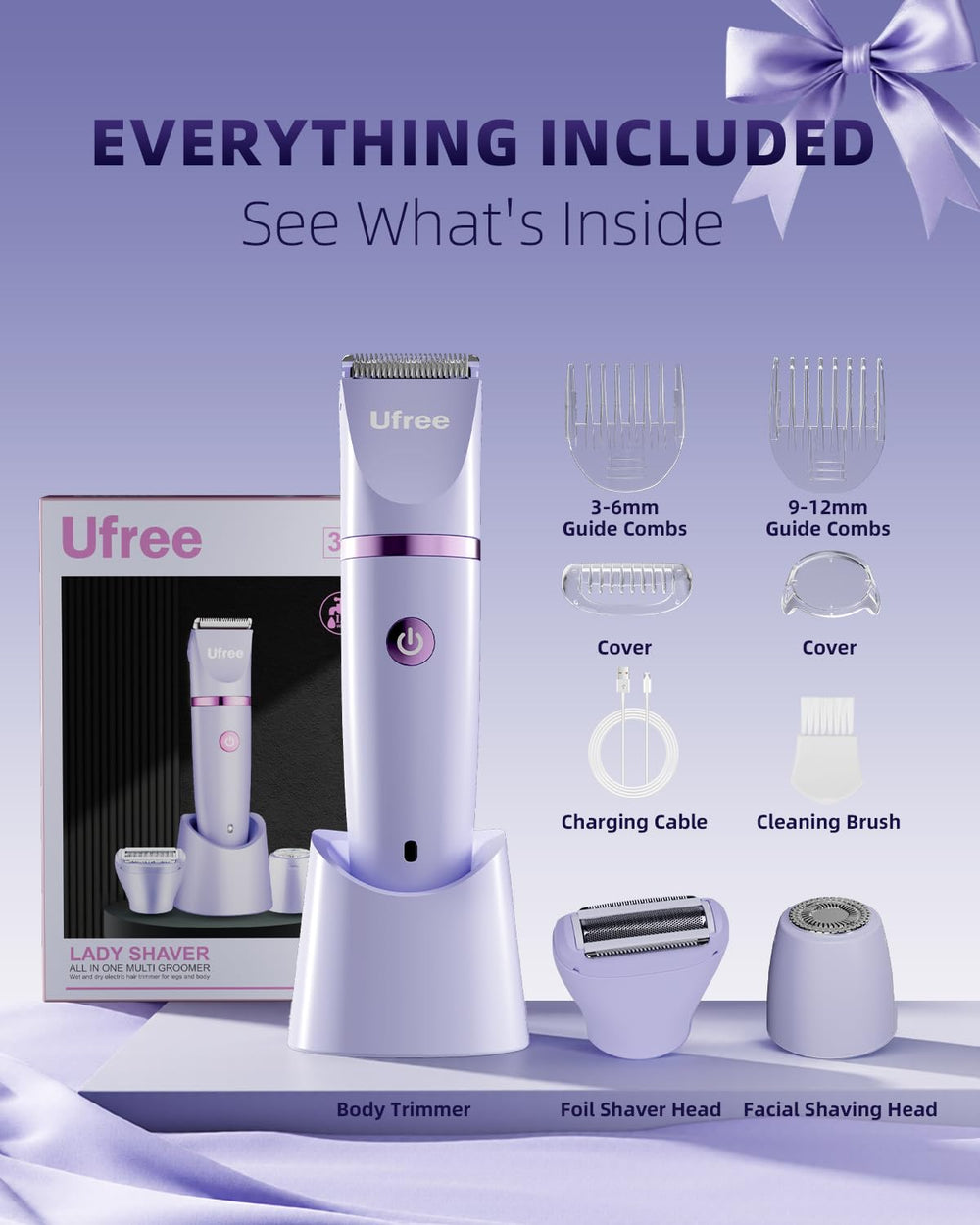 Ufree cleaning brush included for easy maintenance