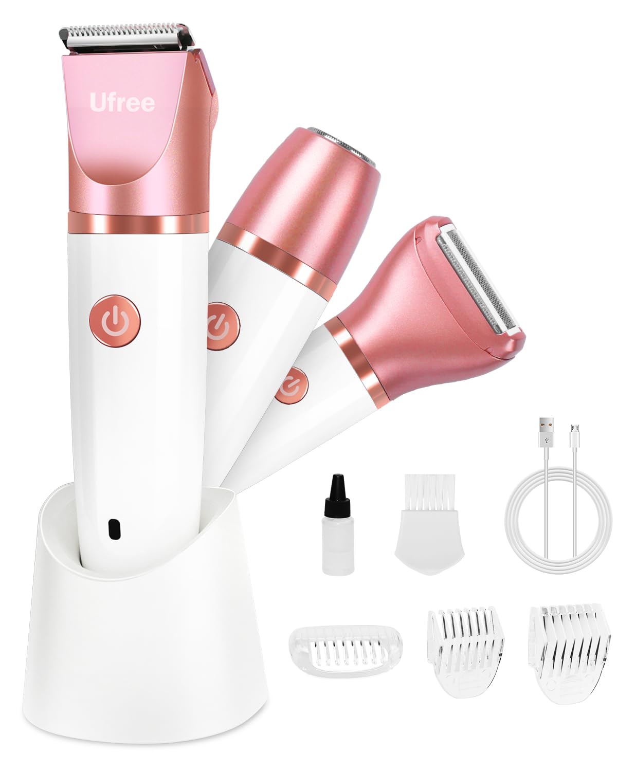 Ufree bikini trimmer gold front view for precise grooming.