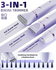 Ufree Bikini Trimmer heads detachable for facial, underarm, and bikini care