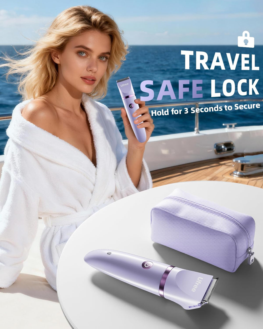 Ufree Bikini Trimmer USB charging cable included for cordless use