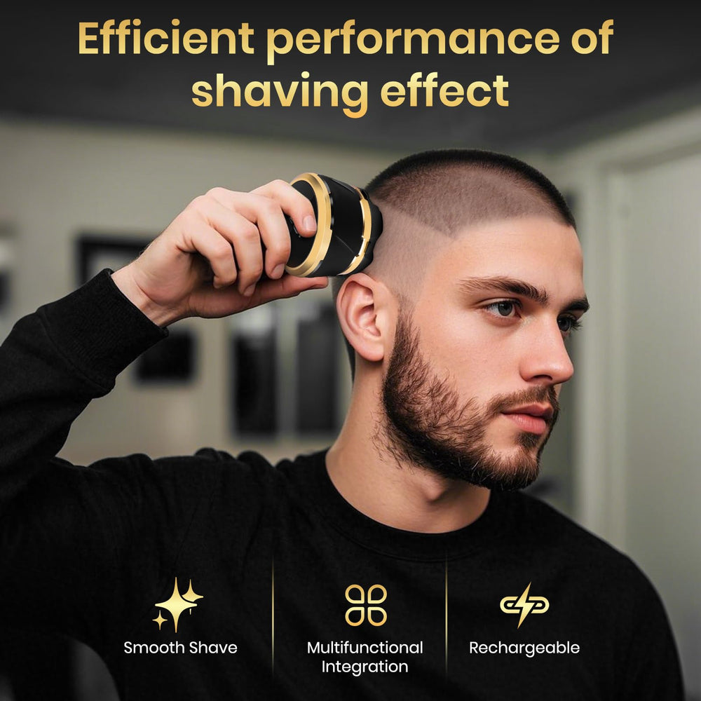 Detachable magnetic shaver head on Ufree for easy cleaning after shaving.