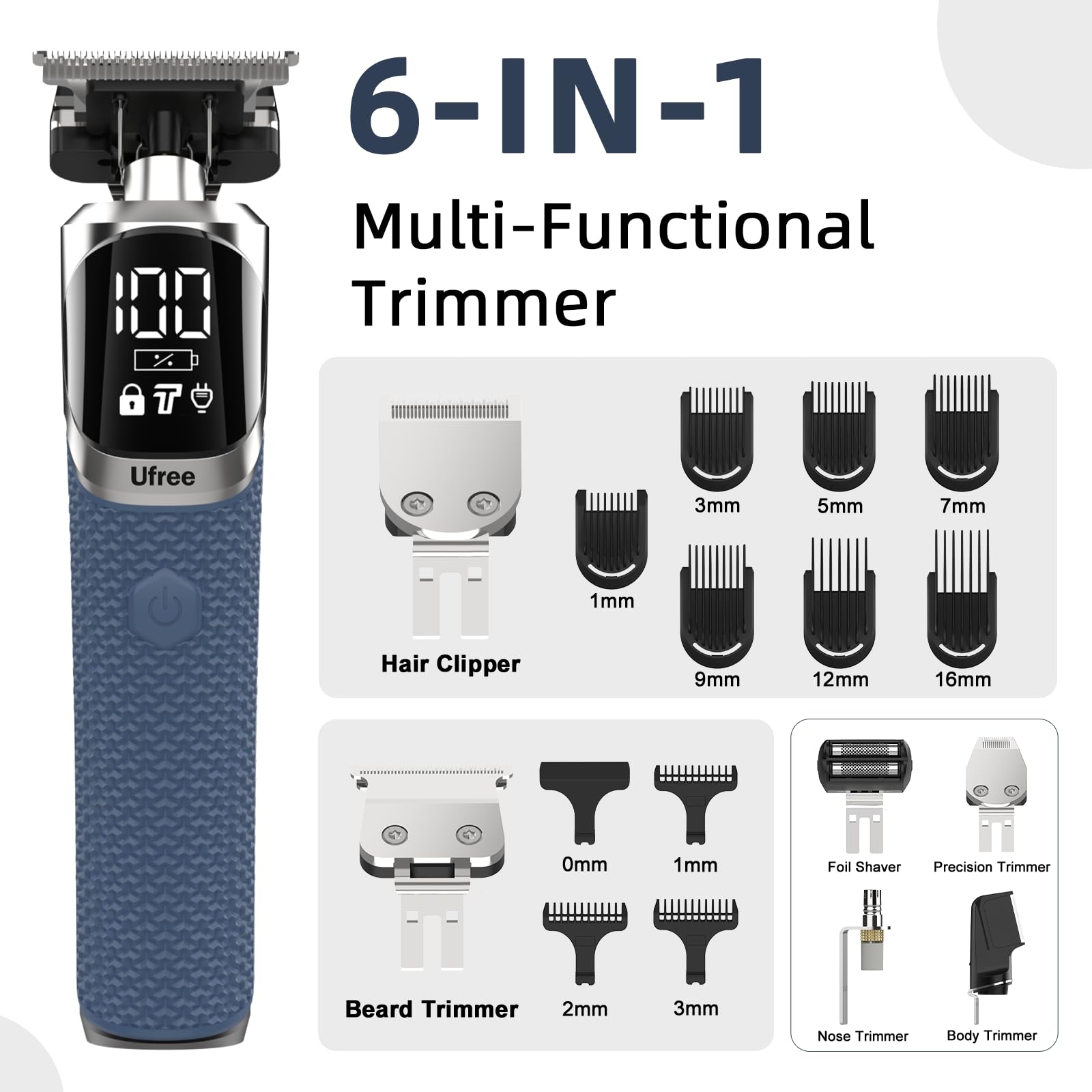 Ufree ergonomic soft-touch grip for comfortable handling