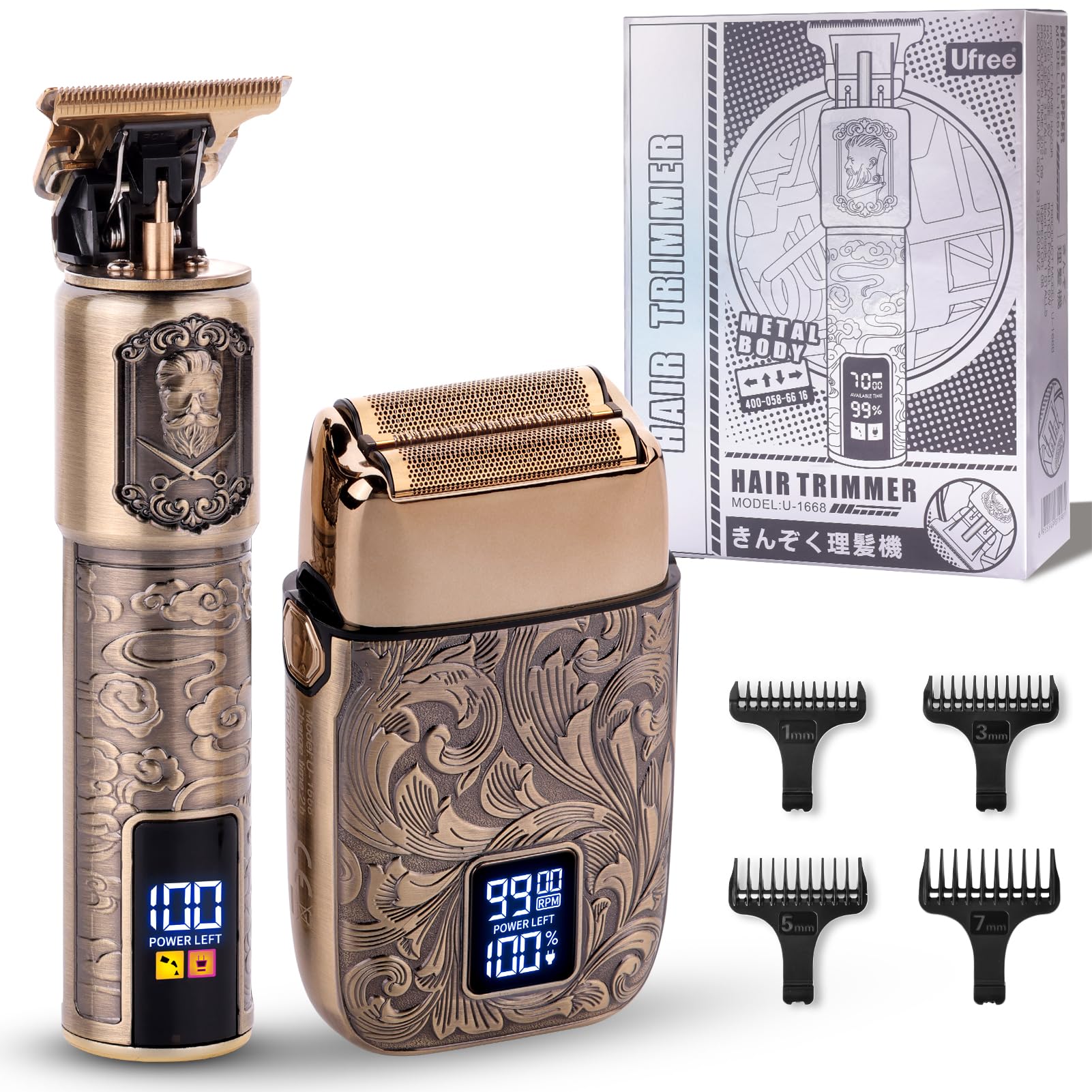 Ufree foil shaver front view highlighting premium craftsmanship