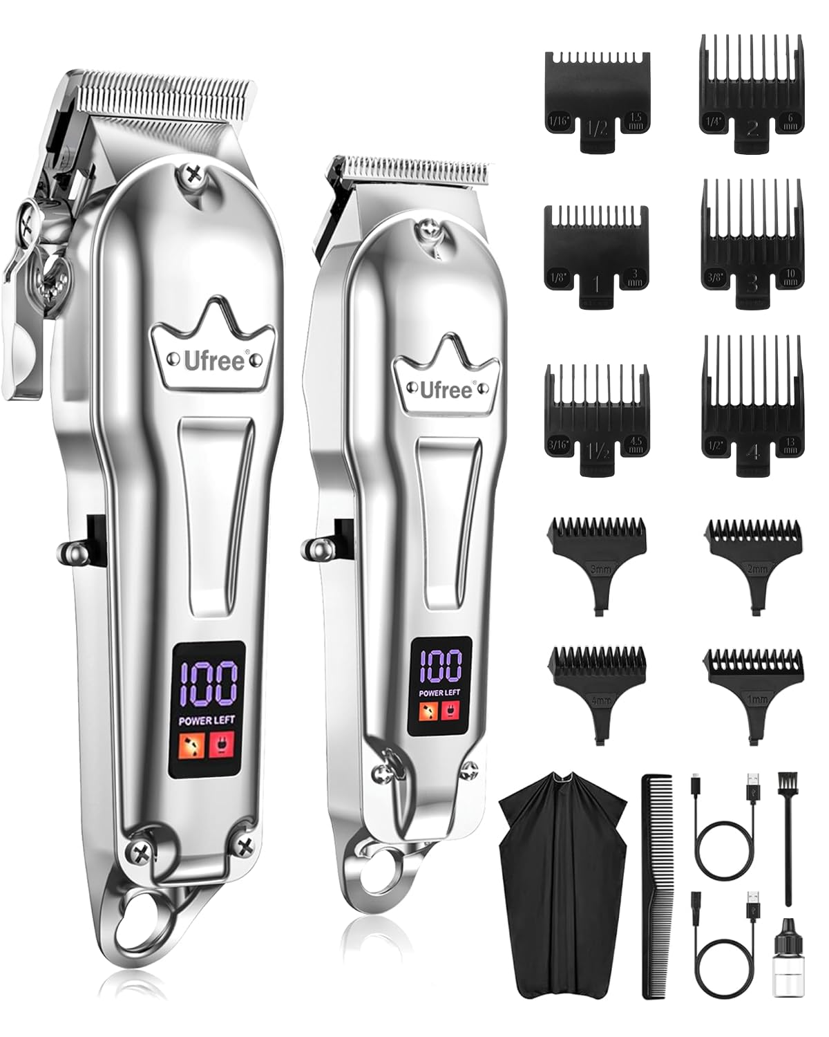 Ufree hair clippers with professional blade close-up for precise fades.