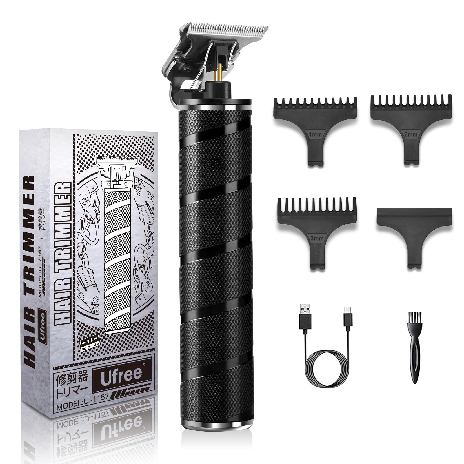 Ufree mens beard trimmer with T-Blade for precise lines
