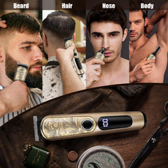 Ufree mens grooming kit IPX7 waterproof—shower-ready tool for easy cleanup.