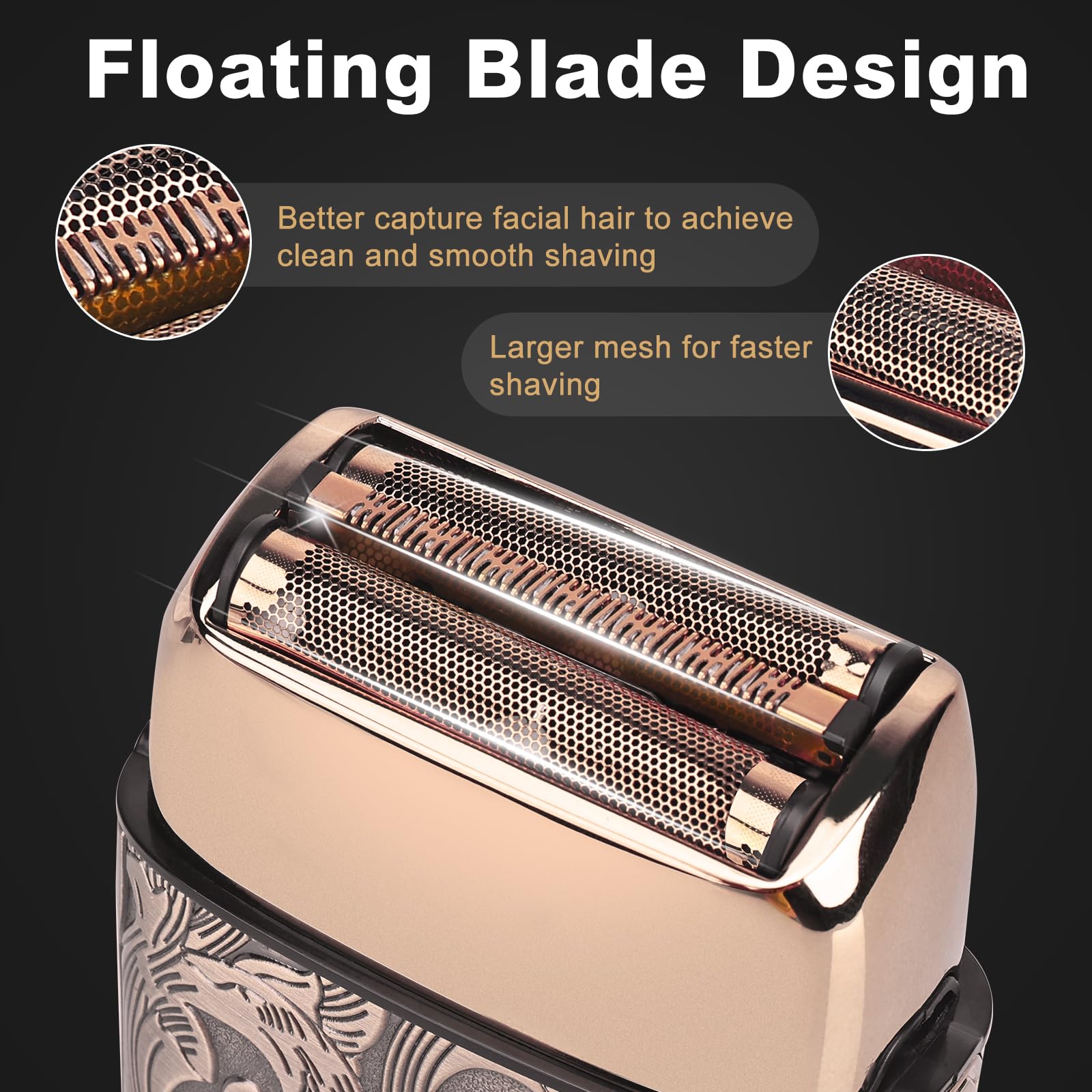 Double foil with nickel mesh provides efficient shaving