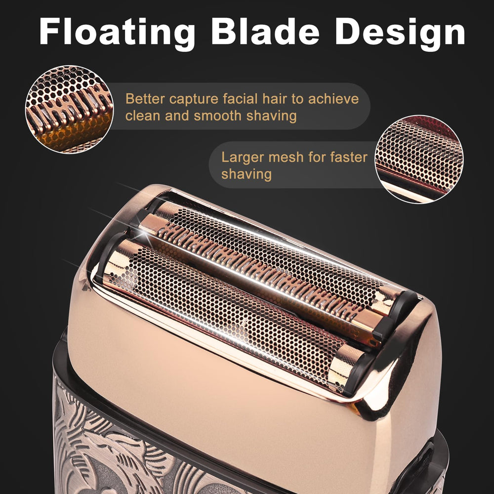Double foil with nickel mesh provides efficient shaving