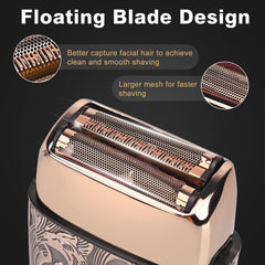 Double foil with nickel mesh provides efficient shaving