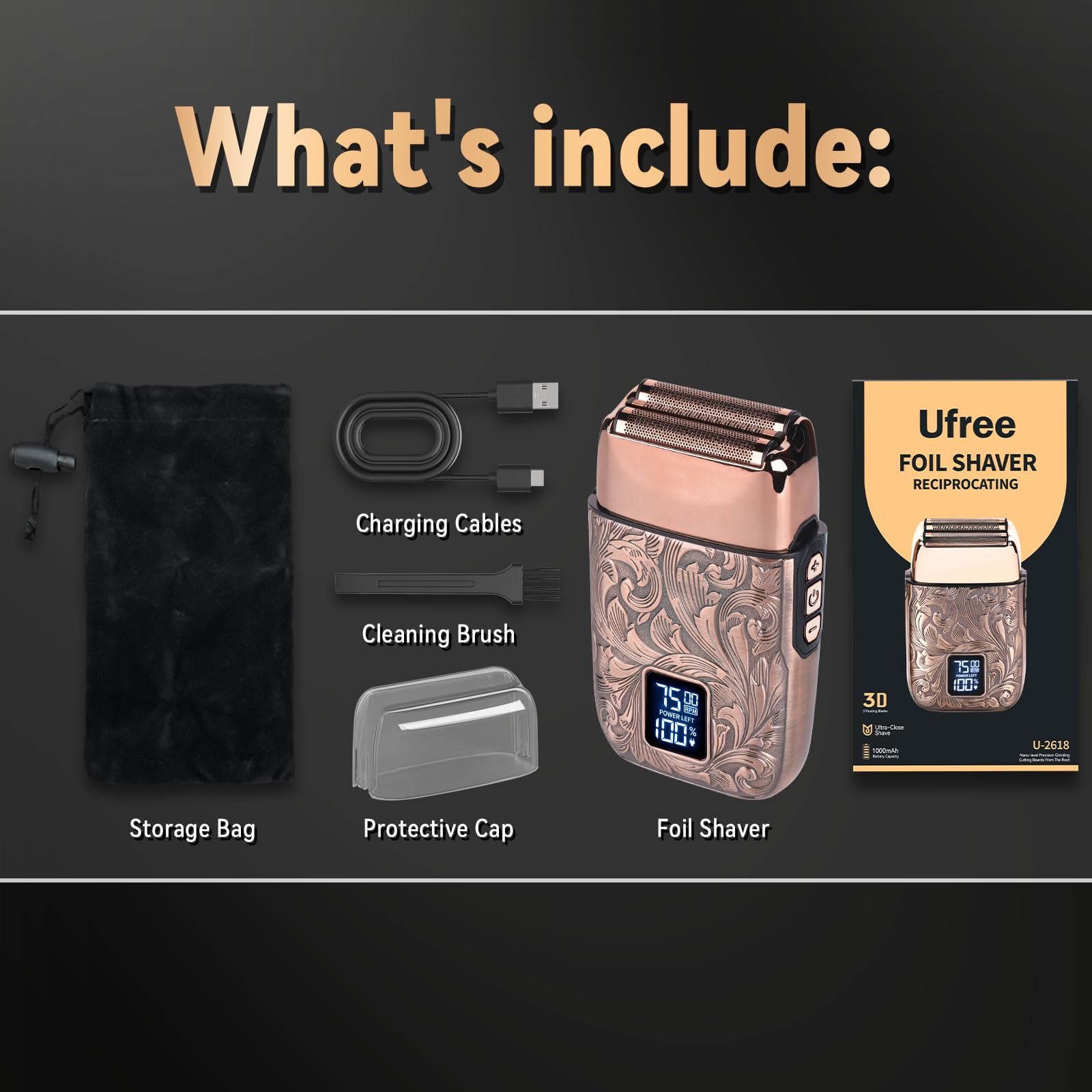 Ufree rechargeable battery offers up to 150 minutes of cordless shaving