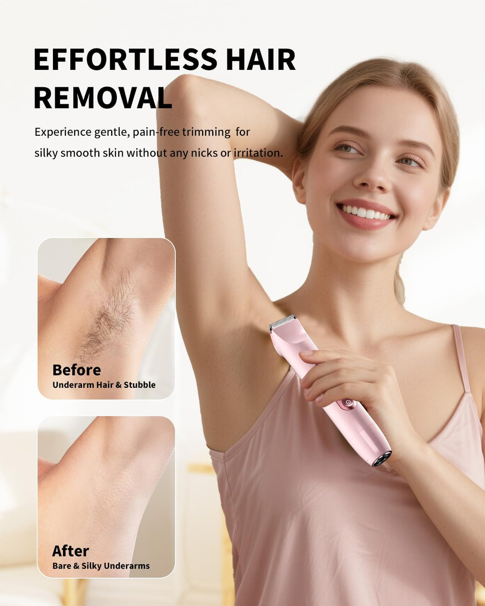 Ufree rechargeable shaver with LED display for easy battery checks.