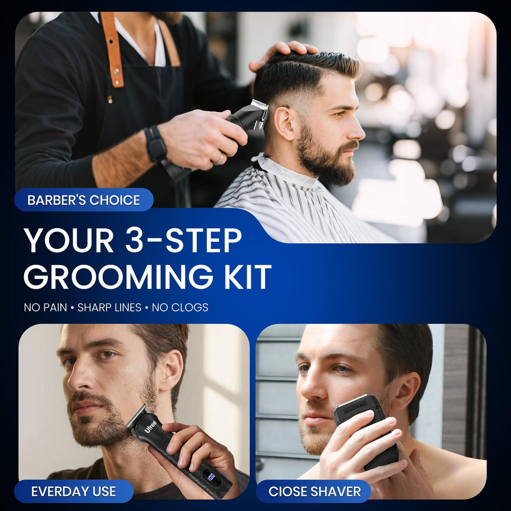 Ufree smart display highlights remaining charge for grooming sessions.