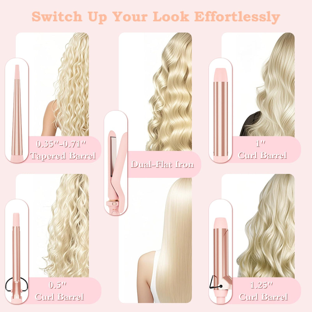 Ufree tapered 0.35–0.71 inch barrel for precise, smooth curls