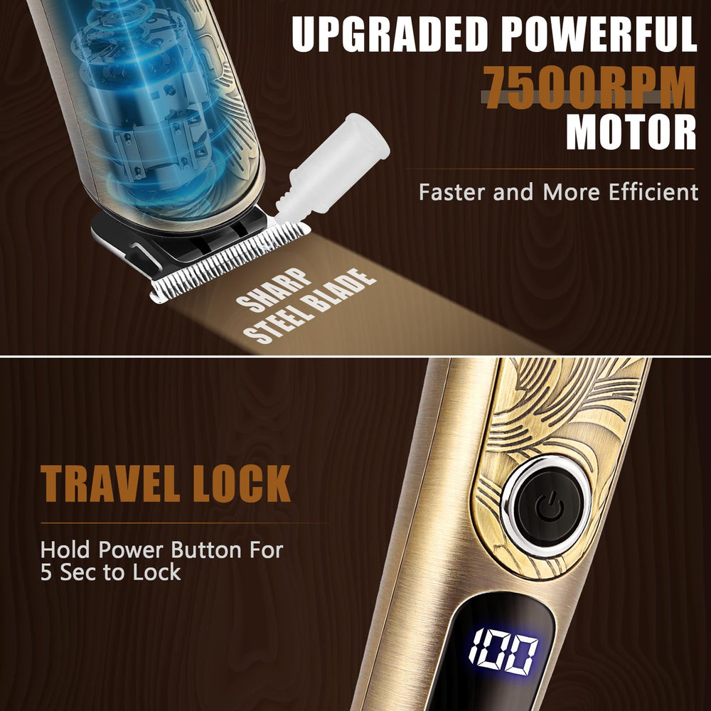 Ufree titanium T-blade trimmer—smooth, precise cuts with minimal tugging.