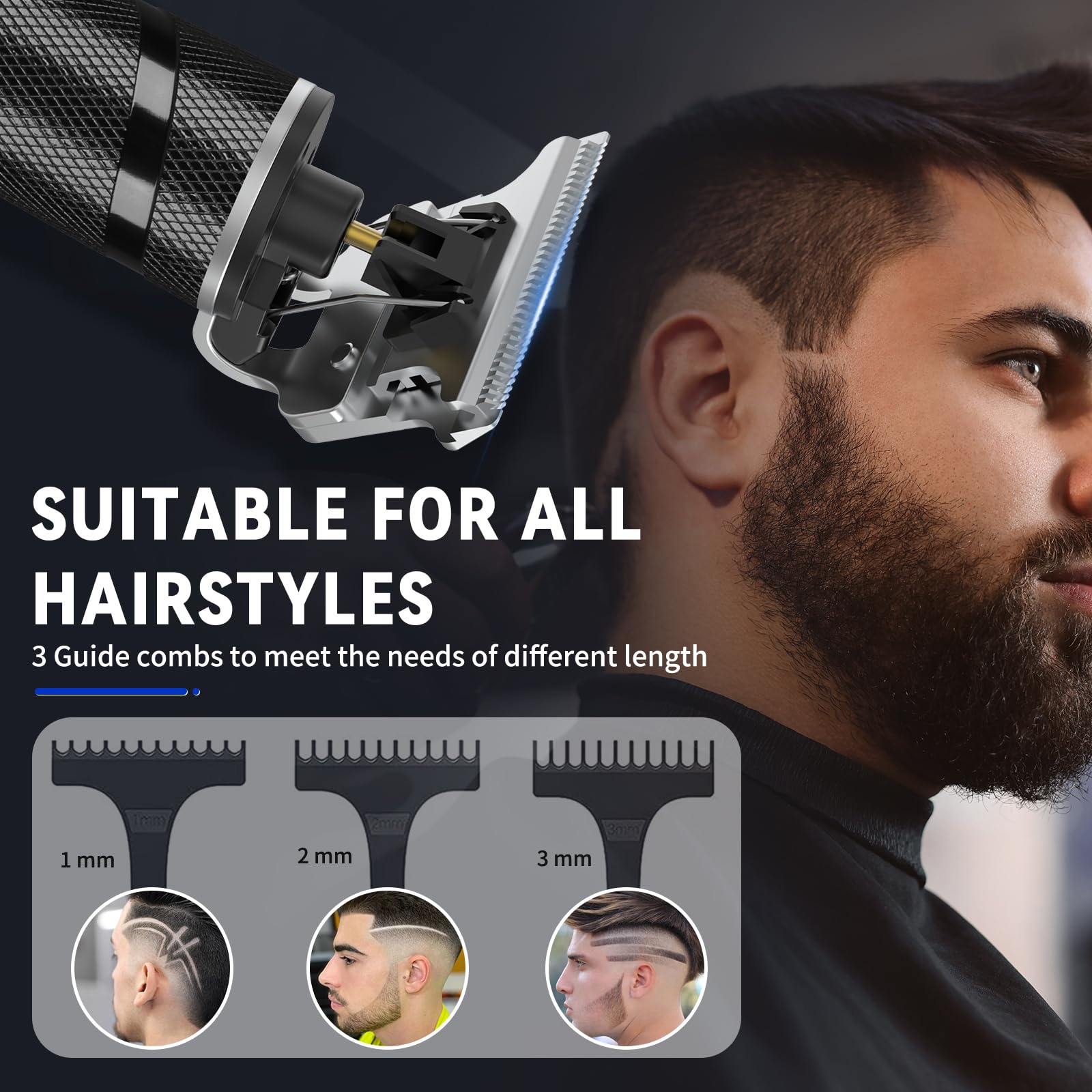 Ufree trimmer shaping beard and sideburns for neat lines