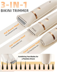 Close-up of Ufree trimmer heads for precise, skin-friendly trimming.