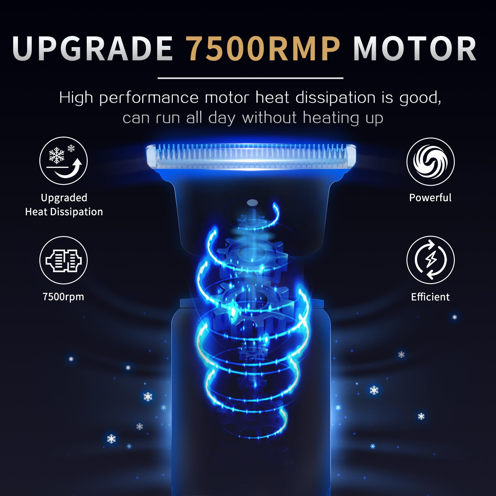 Ufree ultra-sharp titanium T-blade for smooth, irritation-free trimming.