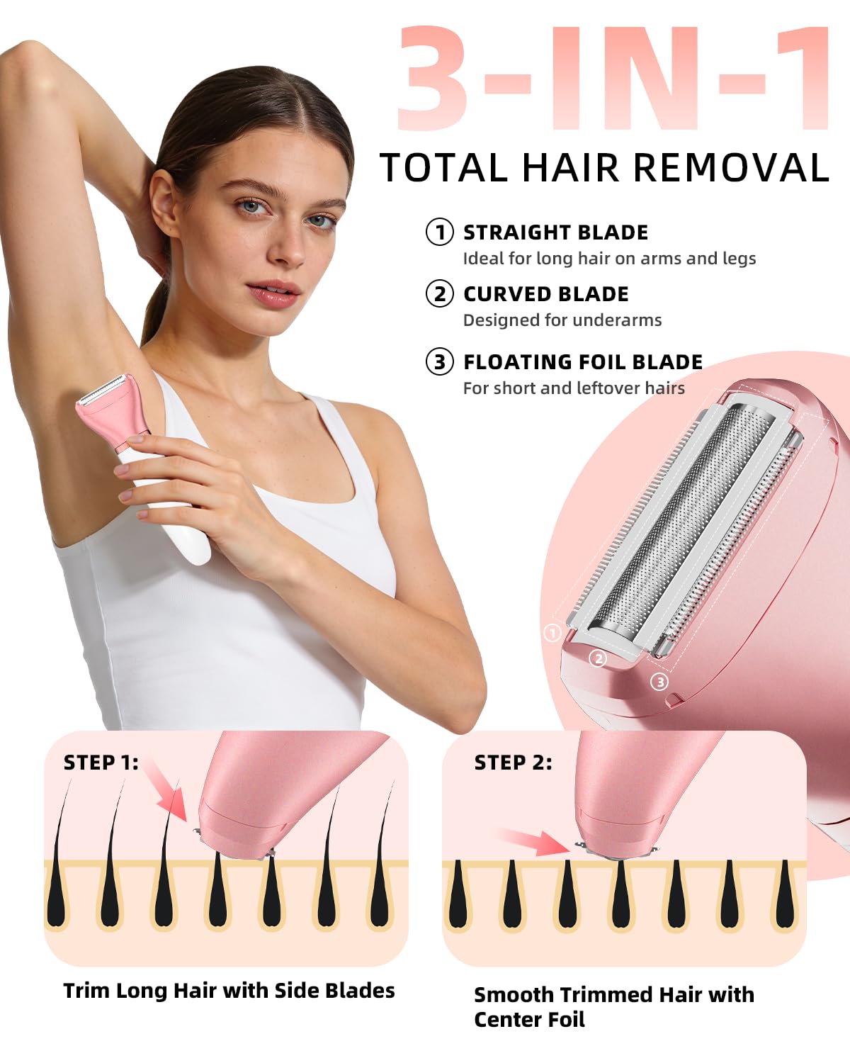 Ufree waterproof design for convenient shower use.