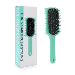 UHACLWS Curly Brush detangler design highlights ergonomic non-slip handle.