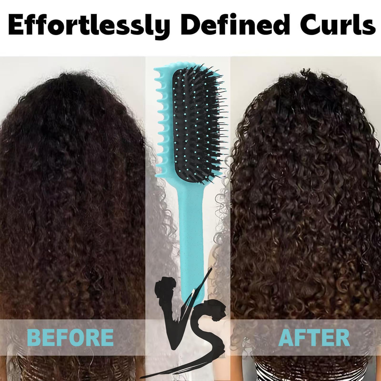 UHACLWS Curly Hair Brush compact travel-friendly design fits in a purse