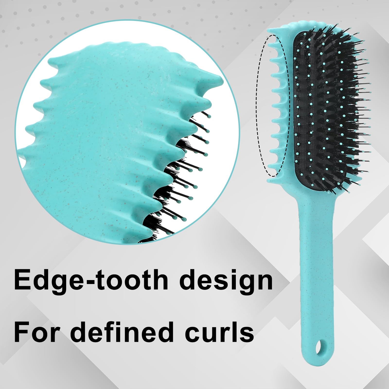 UHACLWS Curly Hair Brush gentle bristles glide through curls with reduced pulling