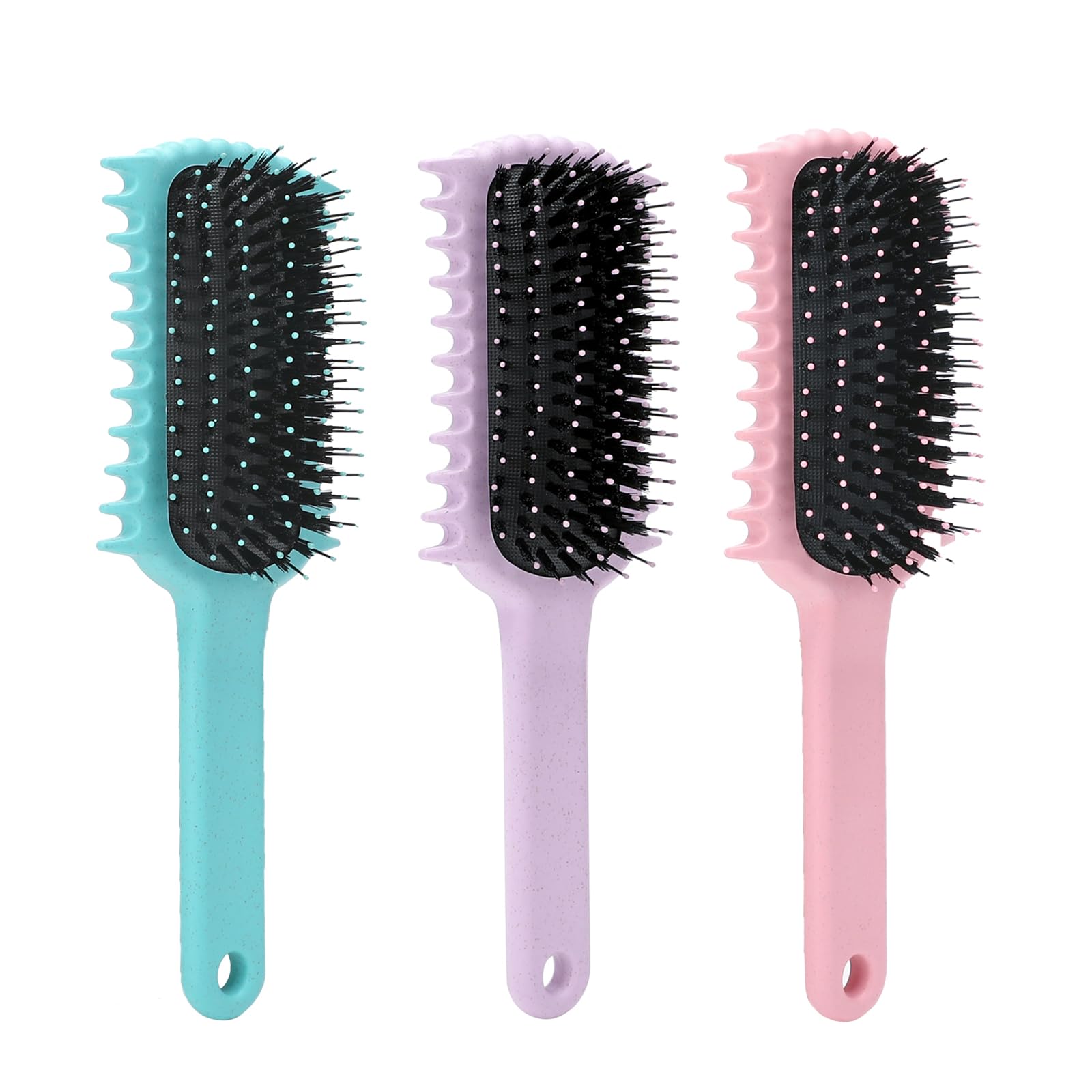 UHACLWS Curly Hair Brush premium boar bristles deliver durable curl styling