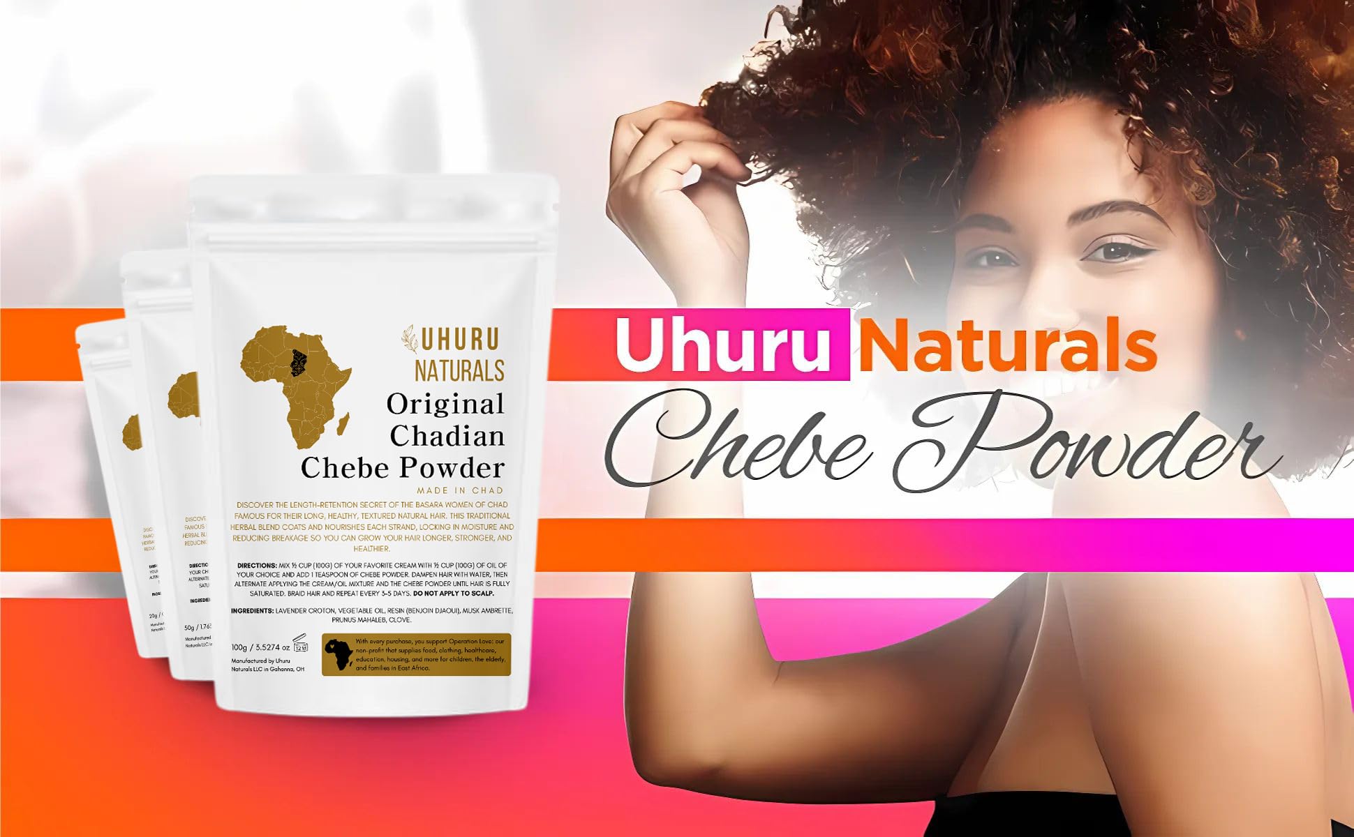 Uhuru Naturals ChadianChebe heritage-inspired traditional use image.