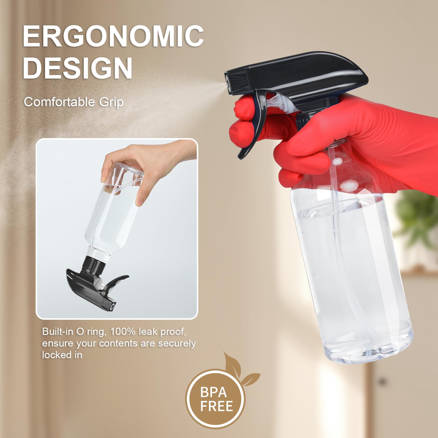 Uineko spray bottle solid stream for targeted application