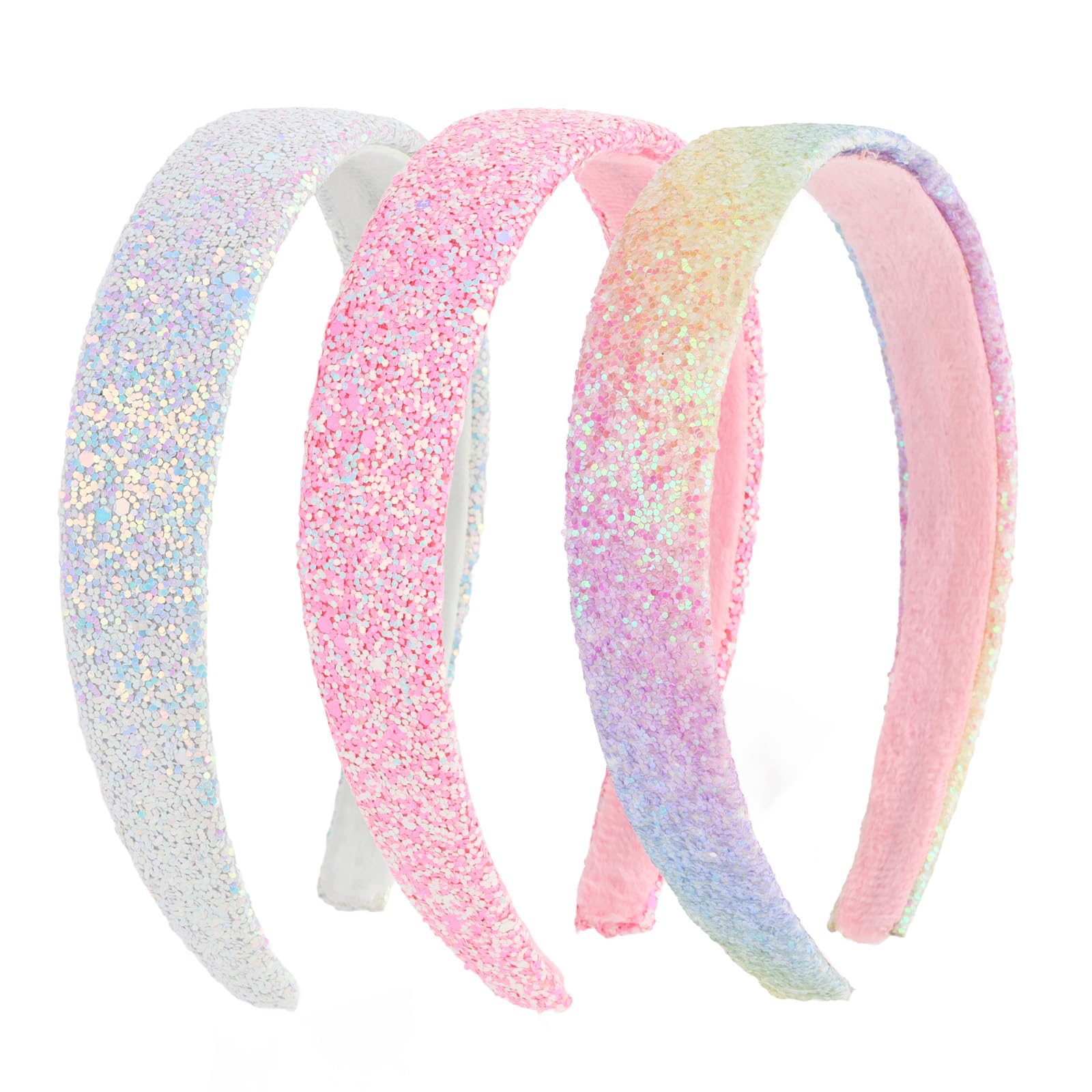 Uintoon glitter headband white shown for daily wear and photos