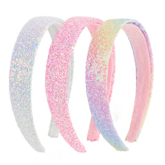 Uintoon glitter headband white shown for daily wear and photos