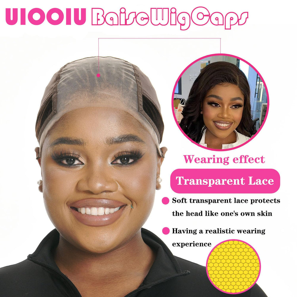 UIOOIU adjustable buckle wig cap secures fit during activity.