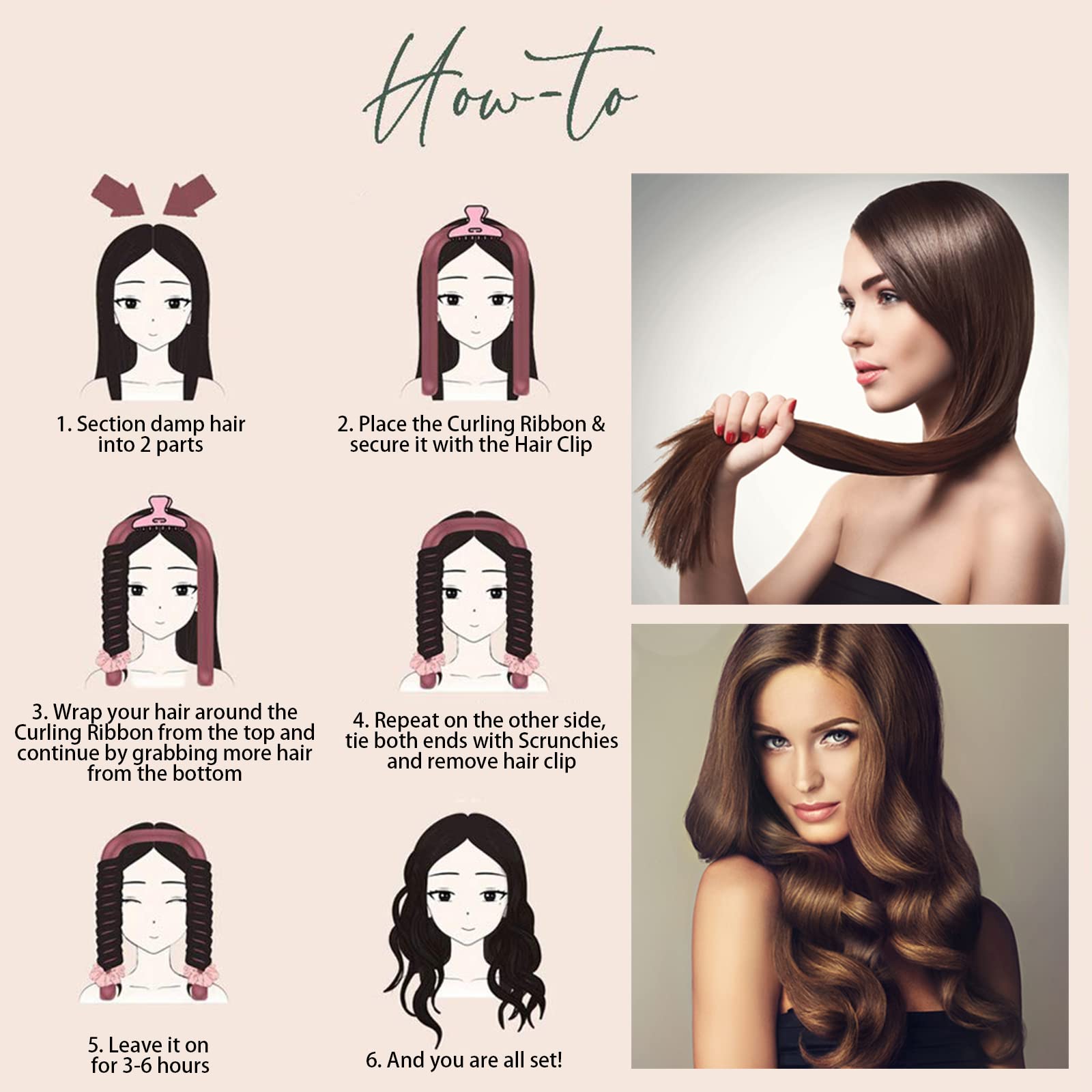 AUITRONCARE soft fabric headband pink reduces tension while sleeping with curls.