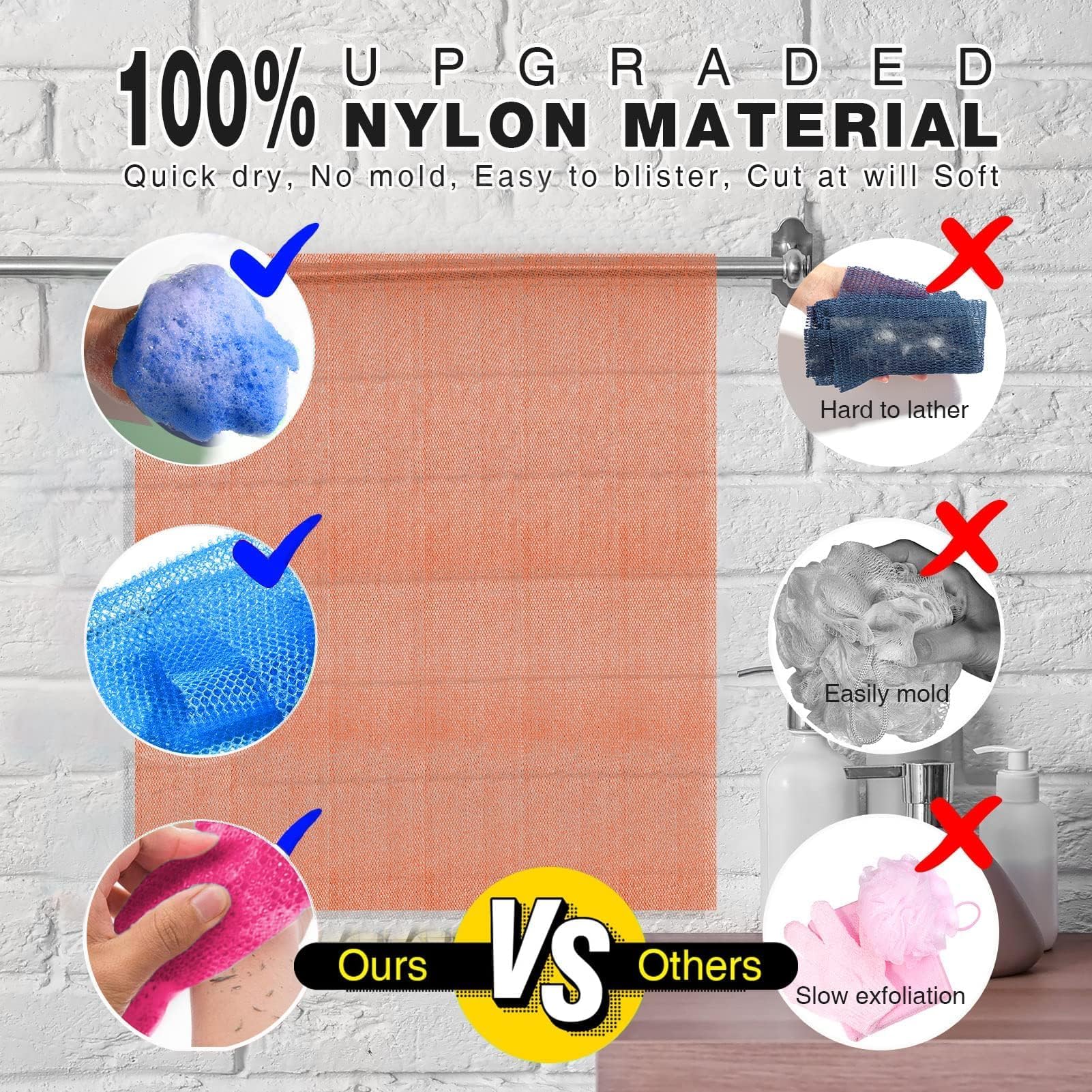 UJFQBH African net bath sponge customizable size for personalized cleaning tasks.