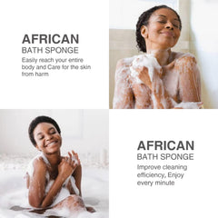 UJFQBH African net bath sponge exfoliating texture for smoother daily cleaning.