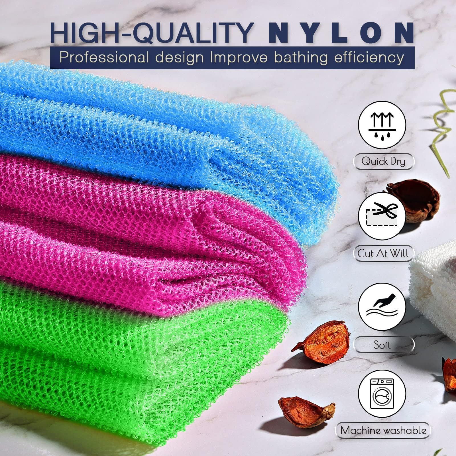 UJFQBH African net bath sponge versatile for kitchen scrubbing tasks.