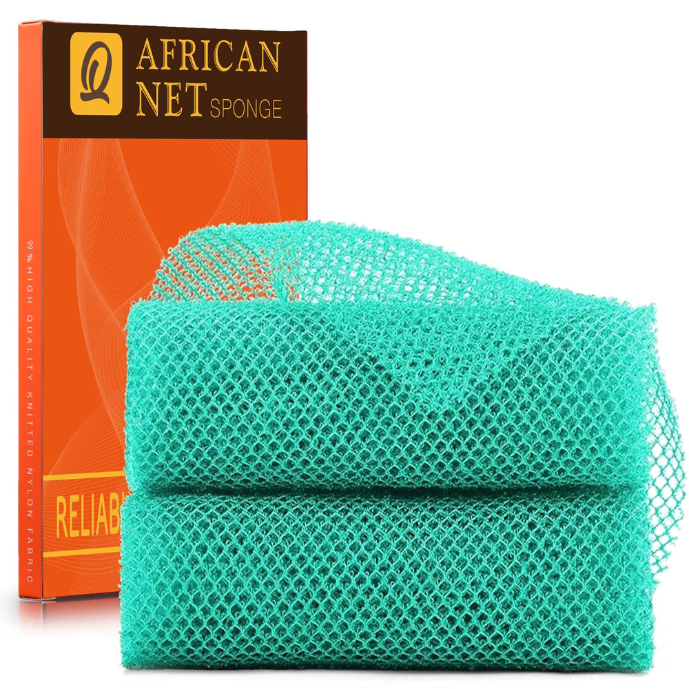 UJFQBH African Net Sponge with 30 cm width and 80 cm length for full-body cleansing