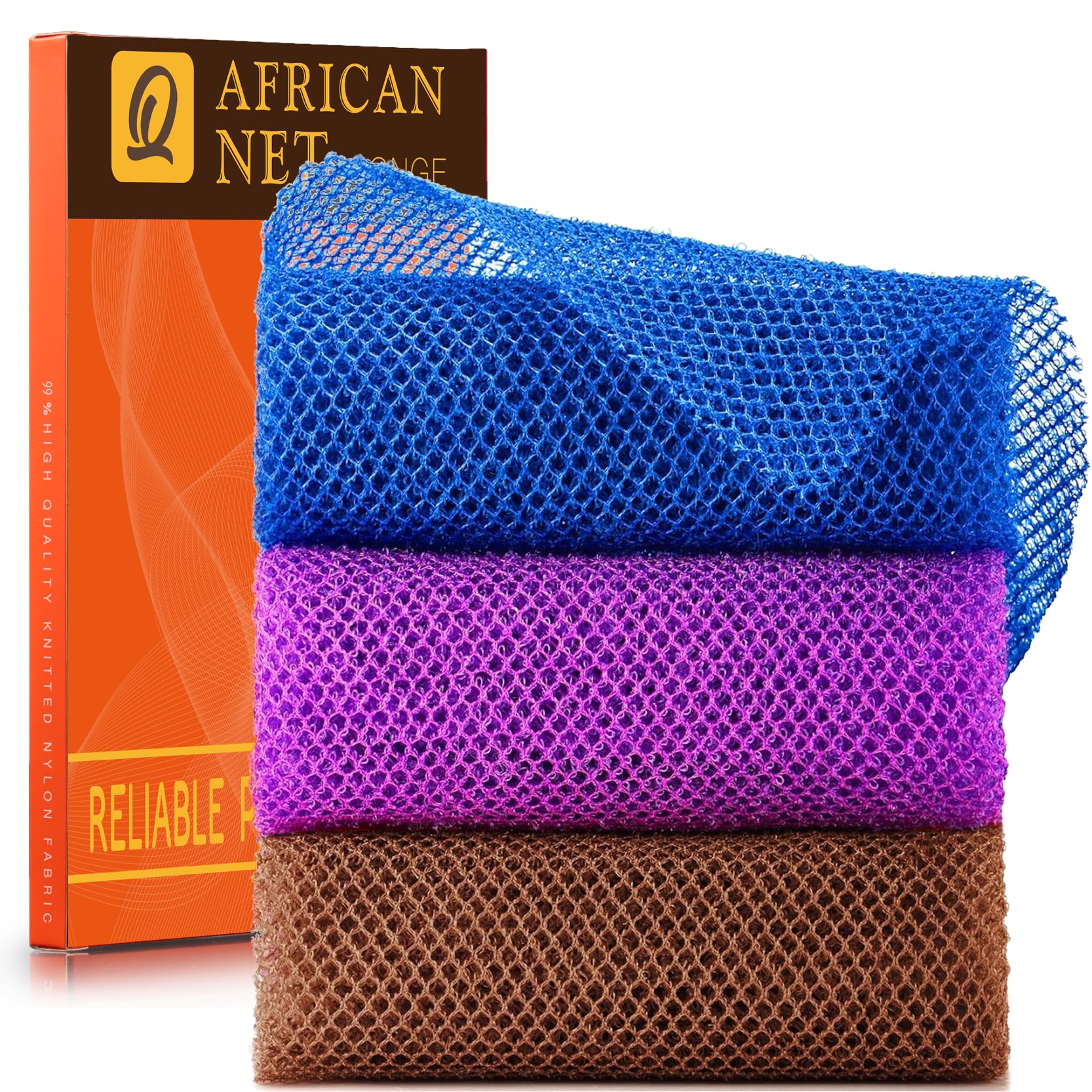 Esponja de red africana UJFQBH 30 cm para exfoliar todo el cuerpo