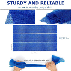 Esponja net azul UJFQBH 30 cm: alcance cómodo para todo el cuerpo