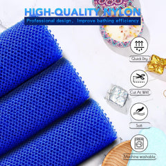 Esponja net azul UJFQBH 80 cm: facilita la exfoliación de la espalda