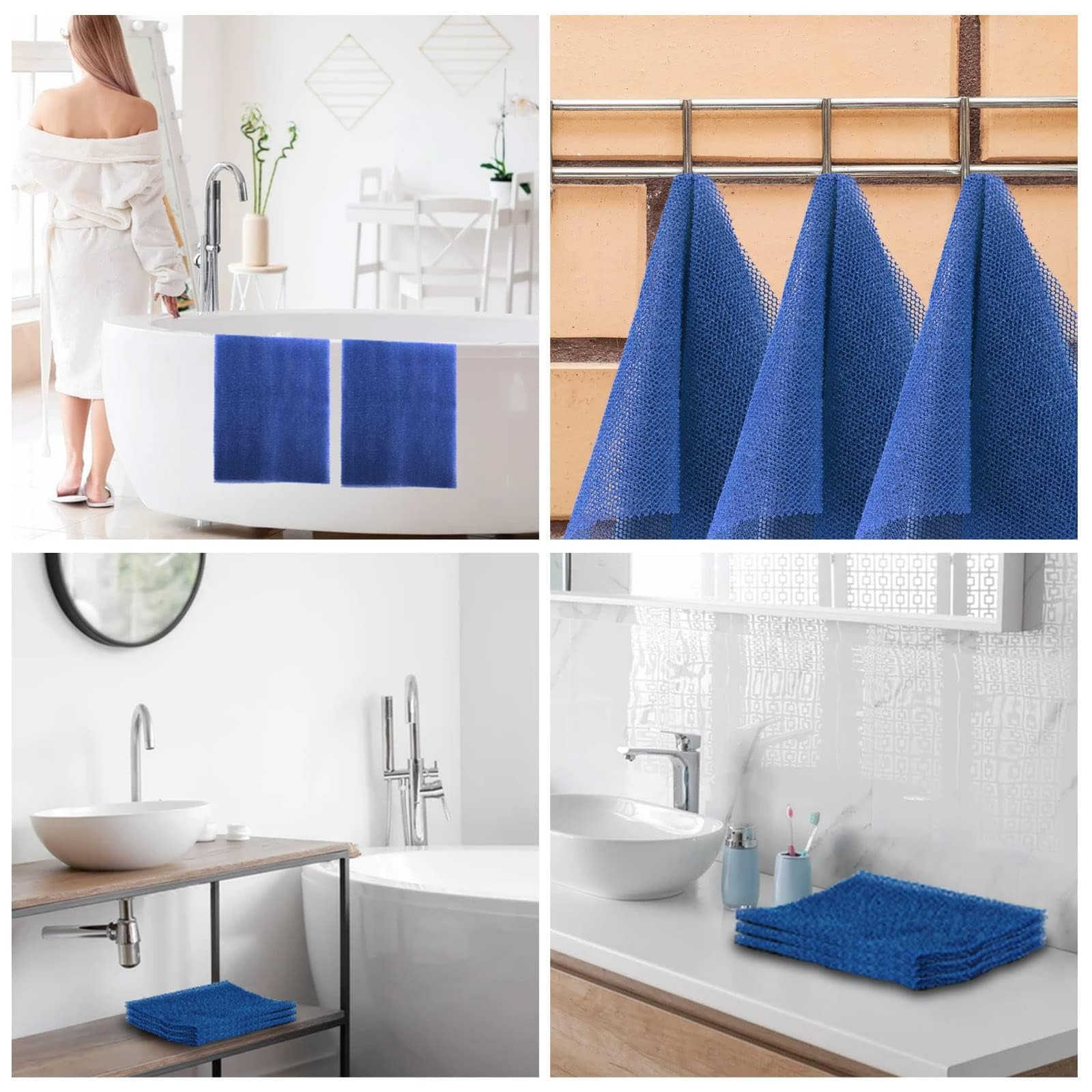 Esponja net azul UJFQBH: exfoliación eficaz para eliminar impurezas diarias