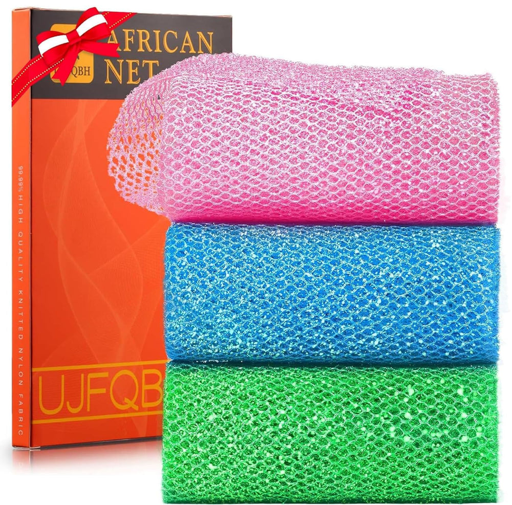 UJFQBH exfoliante africana rosa brillante para una piel suave tras la ducha