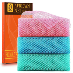 UJFQBH malla exfoliante africana rosa dragón marcado, exfolia suavemente la piel.